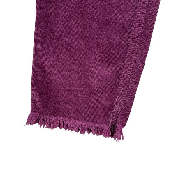 Free People Button Fly Plum Corduroy Ankle Pants Size 27 - Picture 8 of 8